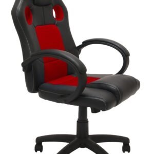 1 Bureaustoel Enzo – Zwart / Rood