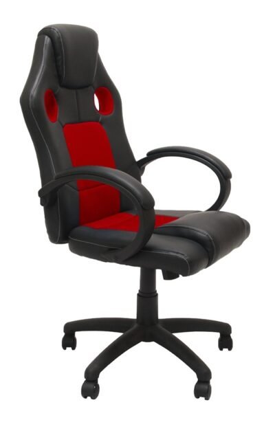 Bureaustoel Enzo – Zwart / Rood