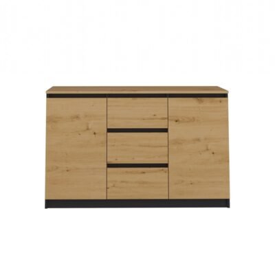 1 Dressoir Malwa 2D3S/BA – Artisan eiken / Antraciet