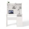 Bureau PORTO – Mat wit / Wit – rechts – met opzetstuk