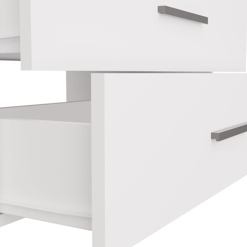 Wastafelmeubel NEL 80 – Artisan eiken / Wit – 2 laden – hangend – met wastafel