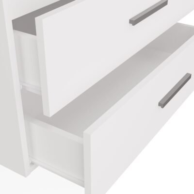 Wastafelmeubel NEL 60 – Artisan eiken / Wit – 2 laden – hangend – met wastafel
