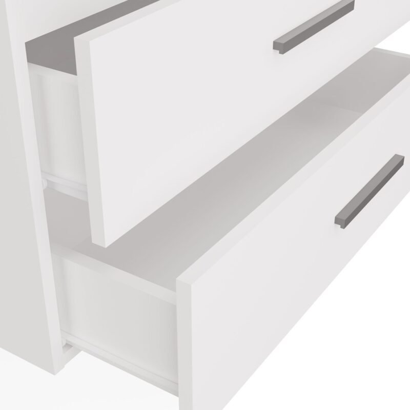 Wastafelmeubel NEL 80 – Artisan eiken / Wit – 2 laden – hangend – met wastafel