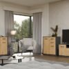 Dressoir SIMPLO 2D2S – Artisan eiken / Antraciet – 2 laden – 2 deuren