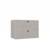 Wastafelmeubel TIGO 80 2S – Kasjmier – 2 laden – hangend – geribbeld front – met wastafel