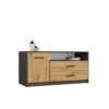 16 TV-meubel SIMPLO 1D2S Stolik TV – Artisan eiken / Antraciet – 2 laden – 1 deur