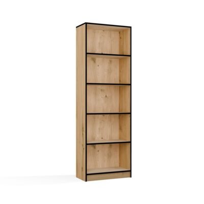 Rek R60 – Artisan eiken / Zwart – 5 planken