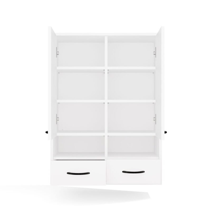 186 Badkamerkast NINA W2D2P2S – 2 laden – 2 deuren – 8 planken – hangend