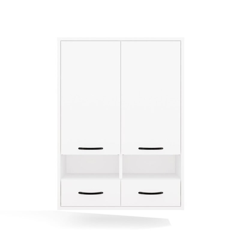 187 Badkamerkast NINA W2D2P2S – 2 laden – 2 deuren – 8 planken – hangend