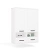 189 Badkamerkast NINA W2D2P2S – 2 laden – 2 deuren – 8 planken – hangend