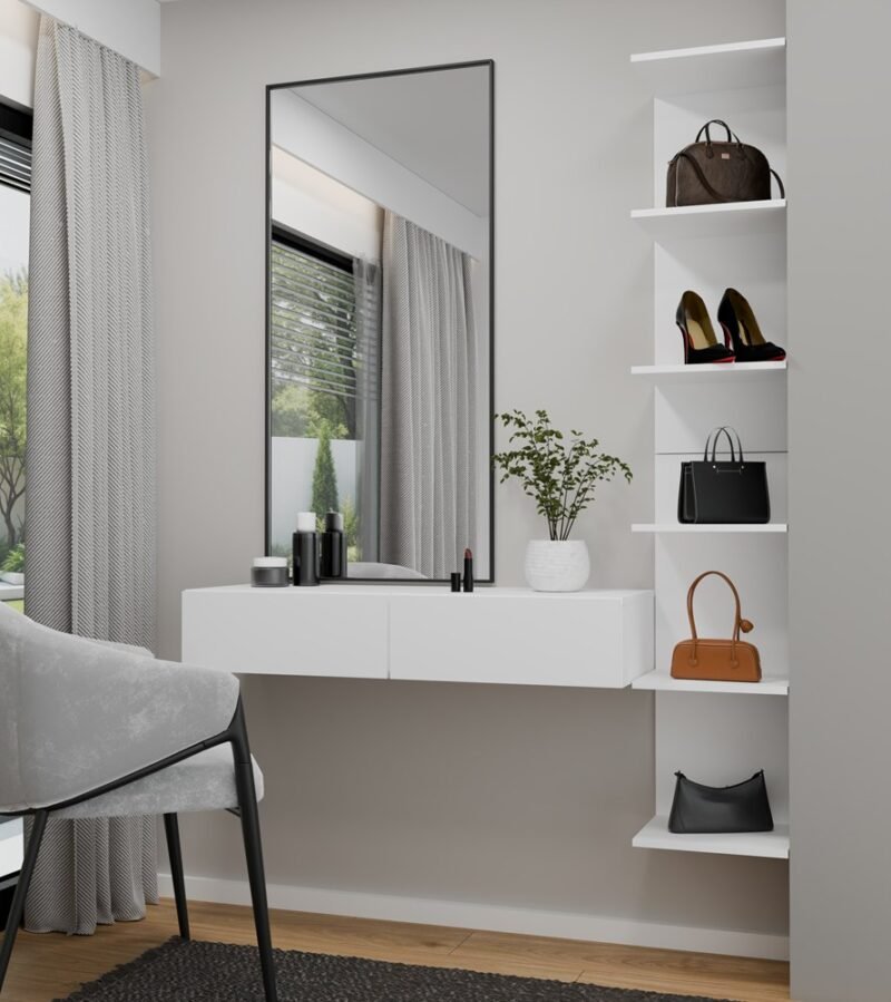 19 Kaptafel MIKA – 110 cm – 2 laden – hangend