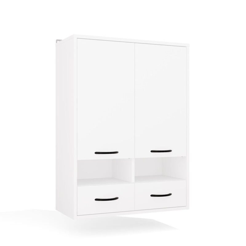 190 Badkamerkast NINA W2D2P2S – 2 laden – 2 deuren – 8 planken – hangend