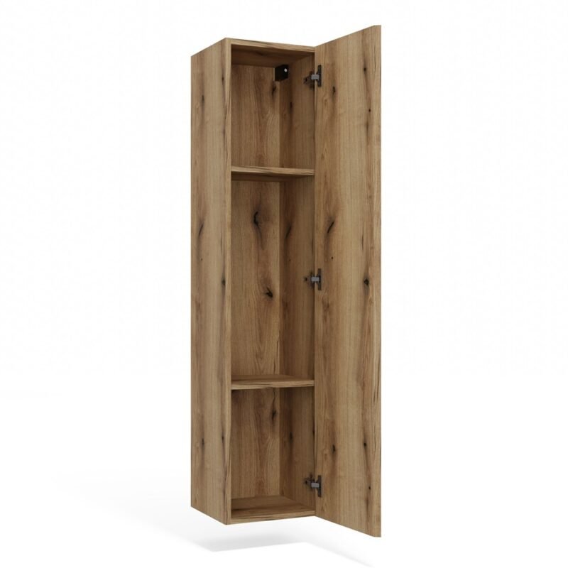 Badkamerkast TIGO 1D – Evoke eiken – hangend – geribbeld front