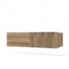 1D2S2 Wastafelmeubel TIGO 1D2S – 140 cm – Evoke eiken – 2 laden – hangend – geribbeld front – met wastafel