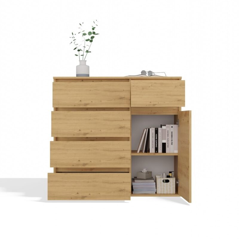 1D5SARTISAN1 Dressoir 1D5S – Artisan eiken – 5 laden – 1 deur