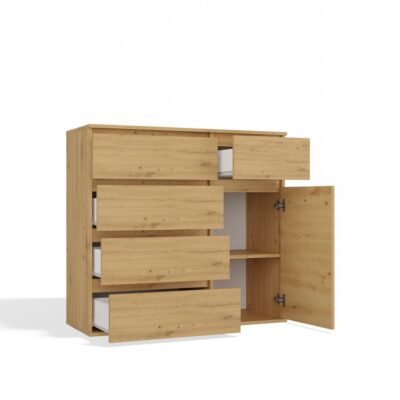 1D5SARTISAN3 Dressoir 1D5S – Artisan eiken – 5 laden – 1 deur