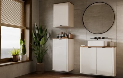 Badkamerkast CORDOBA 2D1S – Castello eiken / Kasjmier – hangend