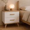 Nachtkastje OLYMPO 2S – Artisan eiken / Wit – 2 laden