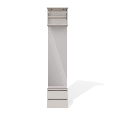 Garderobemeubel HAGA 1L2S – 238 × 50 × 35 cm – Kasjmier beige – 2 laden