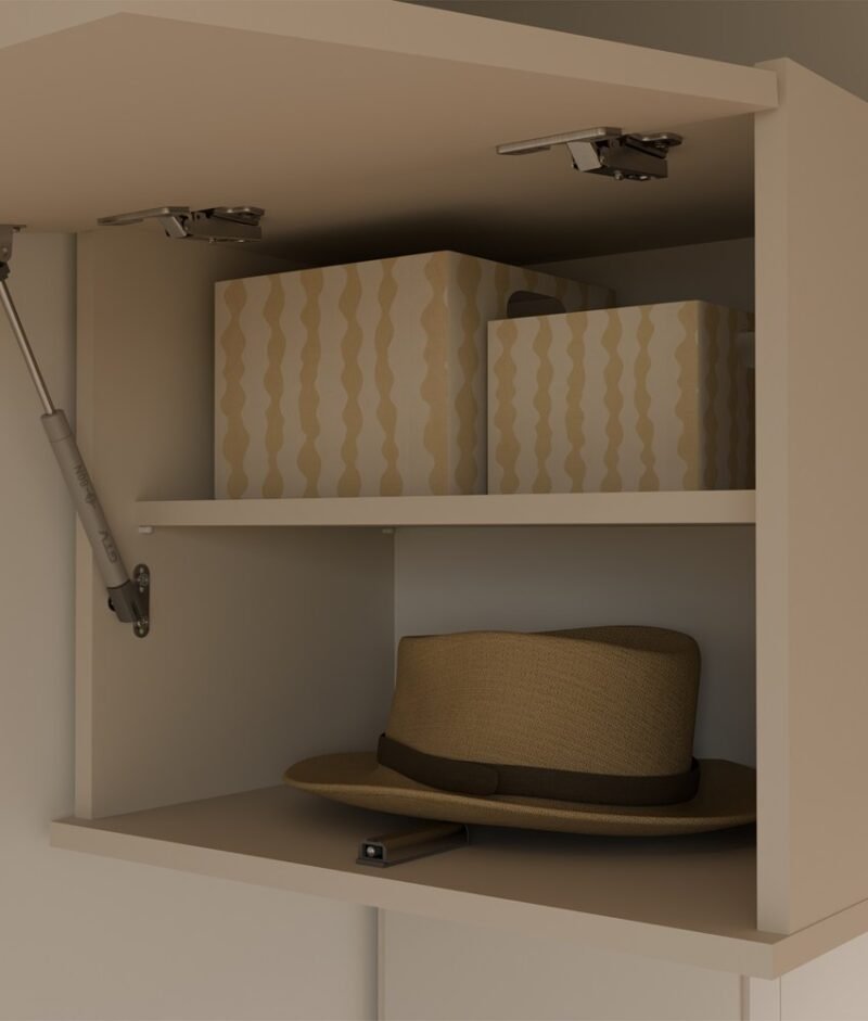 Garderobemeubel HAGA 1SZ2S Szafa 2 – 238 × 50 × 35 cm – Kasjmier beige – 2 laden