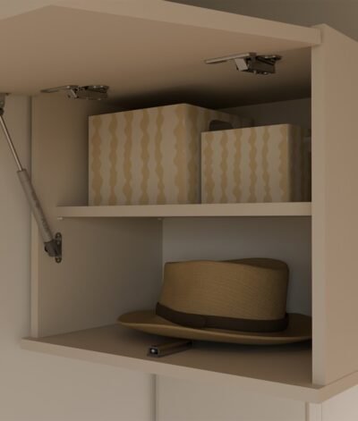 1lus2s5 Garderobemeubel HAGA 1L – 238 × 50 × 35 cm – Kasjmier beige