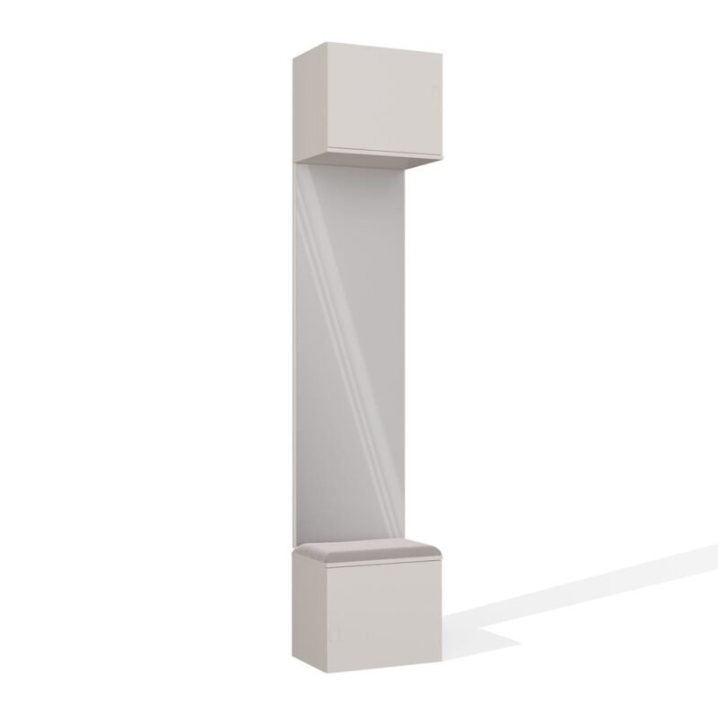 1lus7 Garderobemeubel HAGA 1L – 238 × 50 × 35 cm – Kasjmier beige