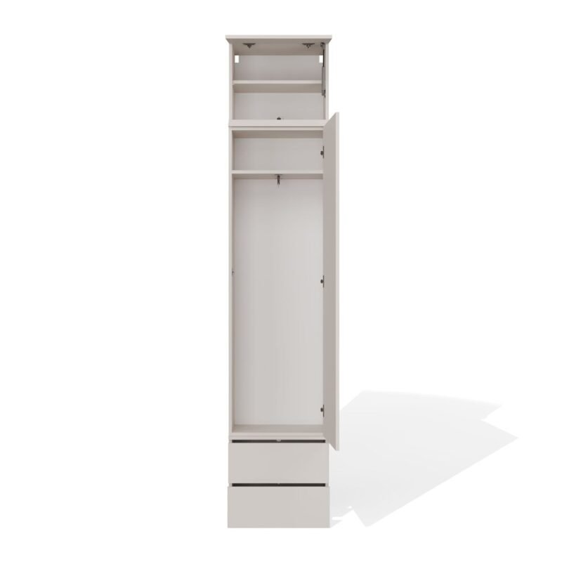 Garderobemeubel HAGA 1SZ2S Szafa 2 – 238 × 50 × 35 cm – Kasjmier beige – 2 laden
