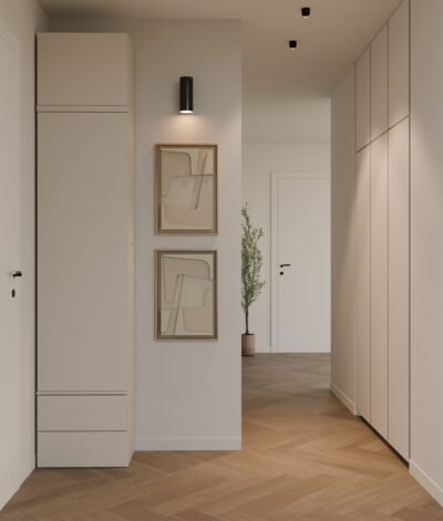 1s2s7 Garderobemeubel HAGA 1SZ2S Szafa 2 – 238 × 50 × 35 cm – Kasjmier beige – 2 laden