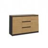2 Dressoir Malwa 2D3S/BA – Artisan eiken / Antraciet