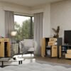 2 TV-meubel SIMPLO 1D2S Stolik TV – Artisan eiken / Antraciet – 2 laden – 1 deur