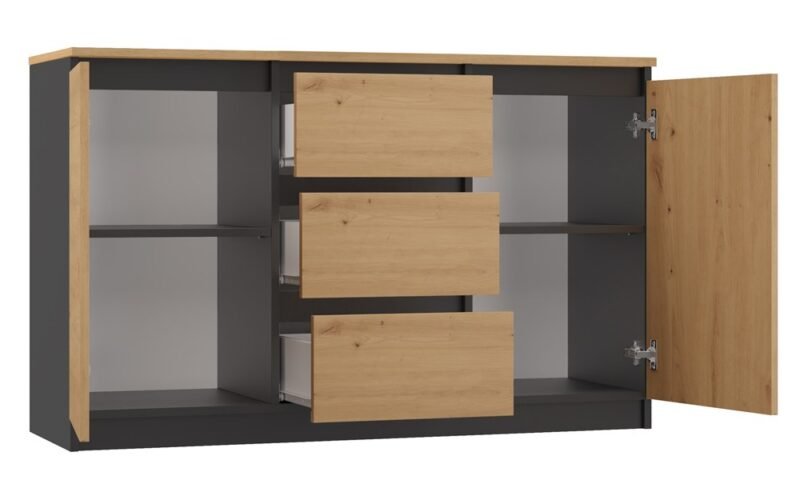 20-st-open-2 Dressoir COSTA 1D3S/2D3S BA – Artisan eiken / Antraciet