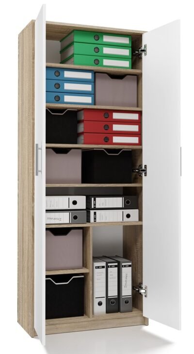 Rek Oliv 2D – Wit / Sonoma eiken