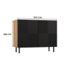 Dressoir KAMA 2D – Zwart / Artisan eiken