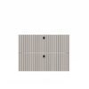 Wastafelmeubel TIGO 80 2S – Kasjmier – 2 laden – hangend – geribbeld front – met wastafel