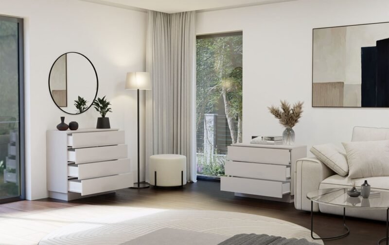 Dressoir AMBER 3S – Kasjmier beige – 3 laden