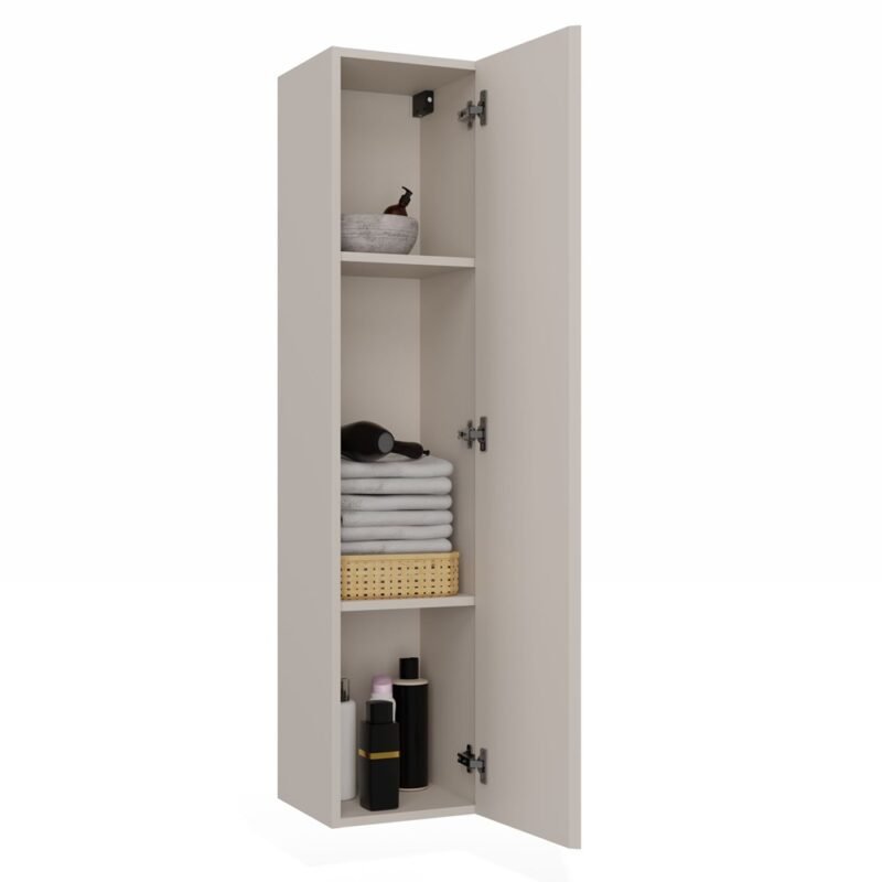 Badkamerkast TIGO 1D – Kasjmier – hangend – geribbeld front