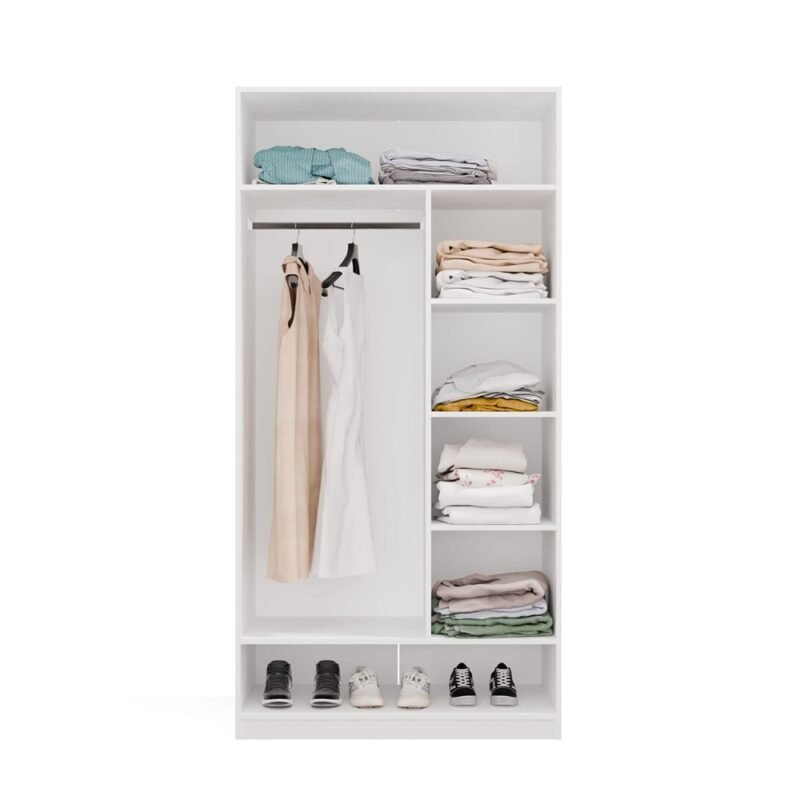 24 Garderobemeubel OPENO 1W6P – Wit
