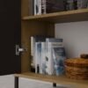 26 Vitrinekast KAMARO 2DD SLIM/GADKI – Artisan eiken – geribbeld front