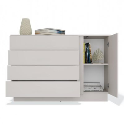Dressoir AMBER 1D4S – Kasjmier beige – 4 laden – 1 deur