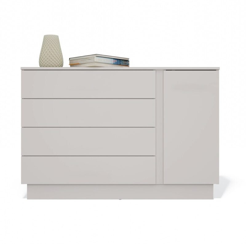 298 Dressoir AMBER 1D4S – Kasjmier beige – 4 laden – 1 deur