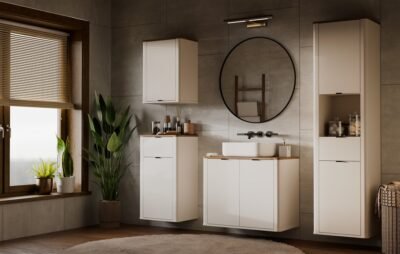 Badkamerkast CORDOBA 2D1S – Castello eiken / Kasjmier – hangend