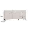 Dressoir POINT 2D3S – Castello eiken / Kasjmier beige – 3 laden – 2 deuren