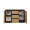 3 Dressoir Malwa 2D3S/BA – Artisan eiken / Antraciet