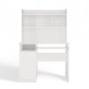 3 Bureau PORTO – Mat wit / Wit – links – met opzetstuk