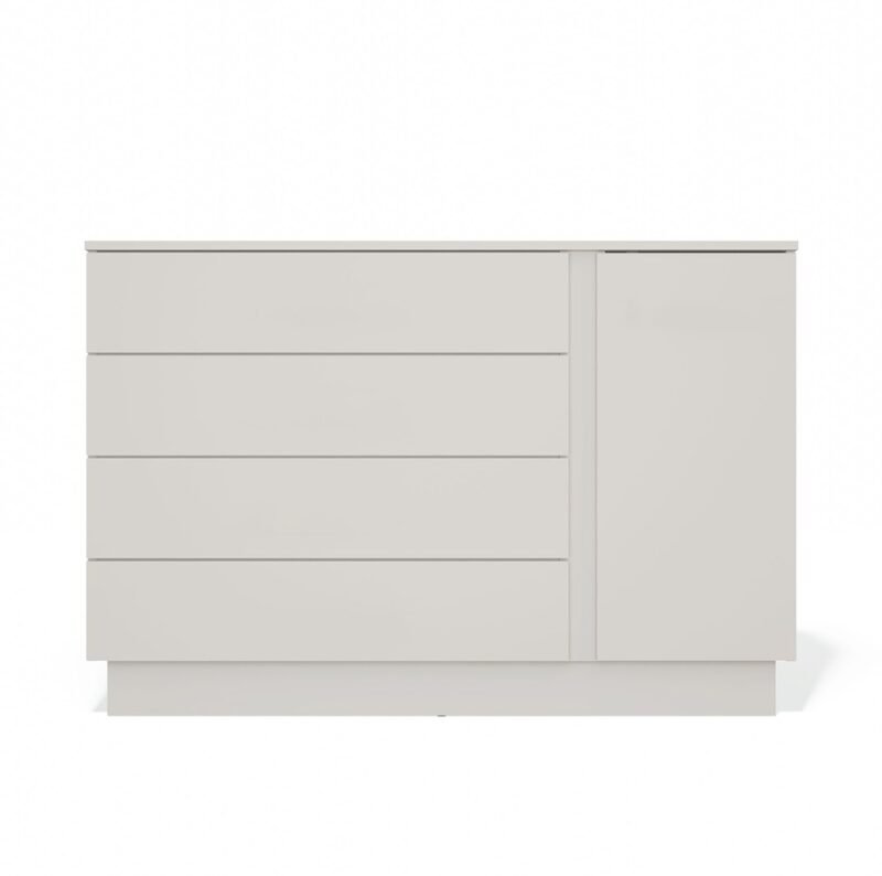 300 Dressoir AMBER 1D4S – Kasjmier beige – 4 laden – 1 deur