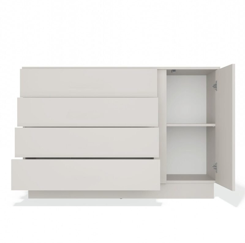 302 Dressoir AMBER 1D4S – Kasjmier beige – 4 laden – 1 deur