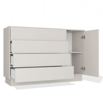 Dressoir AMBER 1D4S – Kasjmier beige – 4 laden – 1 deur