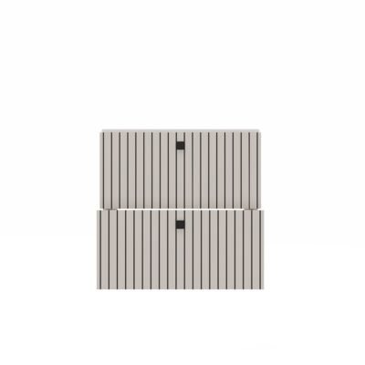 34 Wastafelmeubel TIGO 60 2S – Kasjmier – geribbeld front – met wastafel