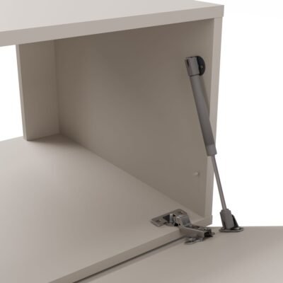 Wastafelmeubel TIGO 1D2S – 140 cm – Kasjmier – 2 laden – hangend – geribbeld front – met wastafel