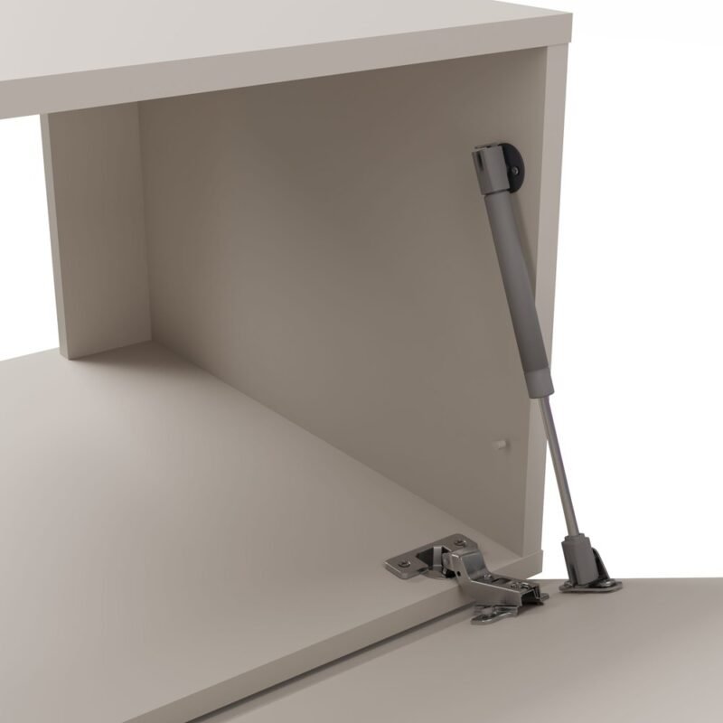 Wastafelmeubel TIGO 1D2S – 140 cm – Kasjmier – 2 laden – hangend – geribbeld front – met wastafel